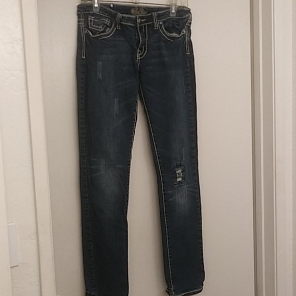 Red Rivet Jeans - Picture 3 of 3